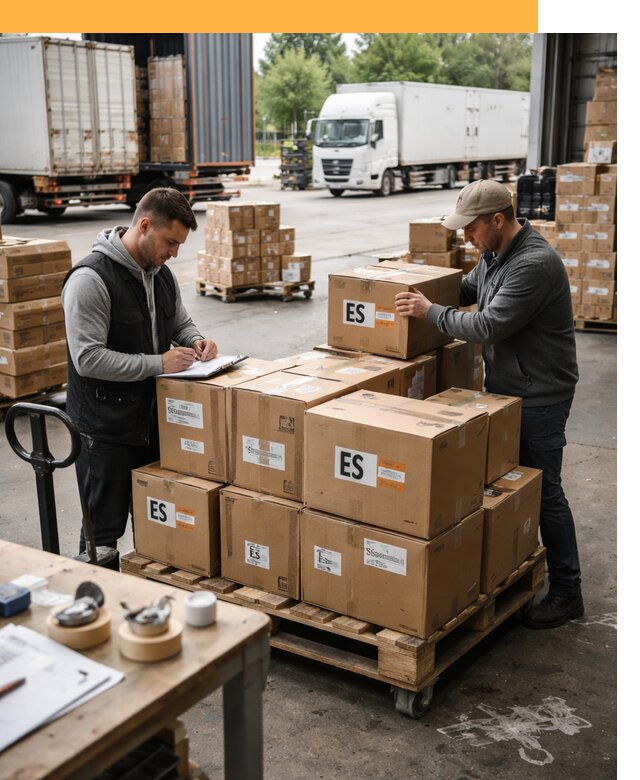 Доставка грузов в Испанию автотранспортом от 35865 руб