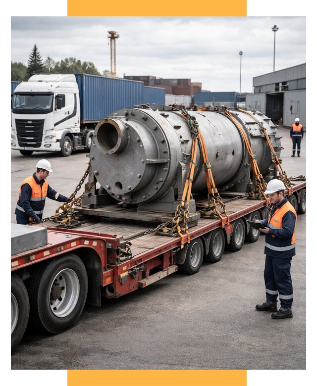 Перевозка тяжеловесных грузов под ключ от 153705 р. | СетСервис-Гдр