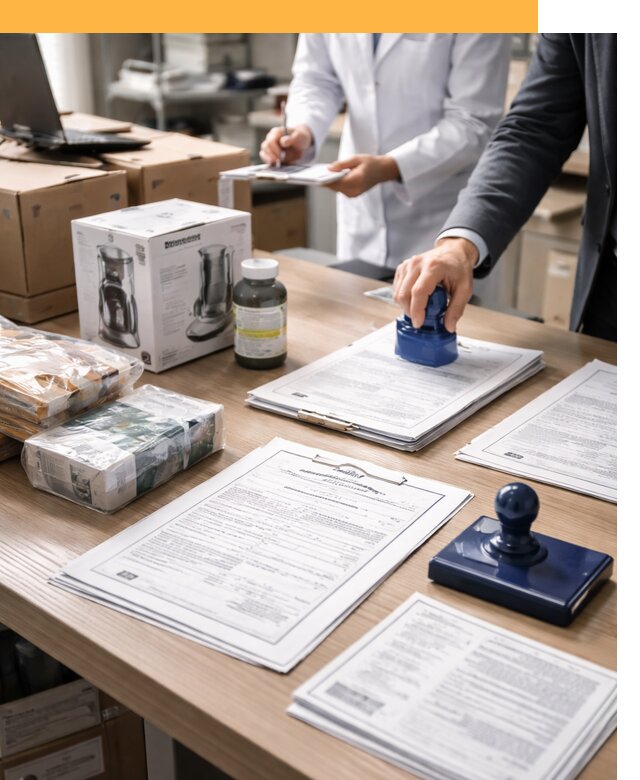 Сертификация импортных товаров от 12296 с таможенным сопровождением